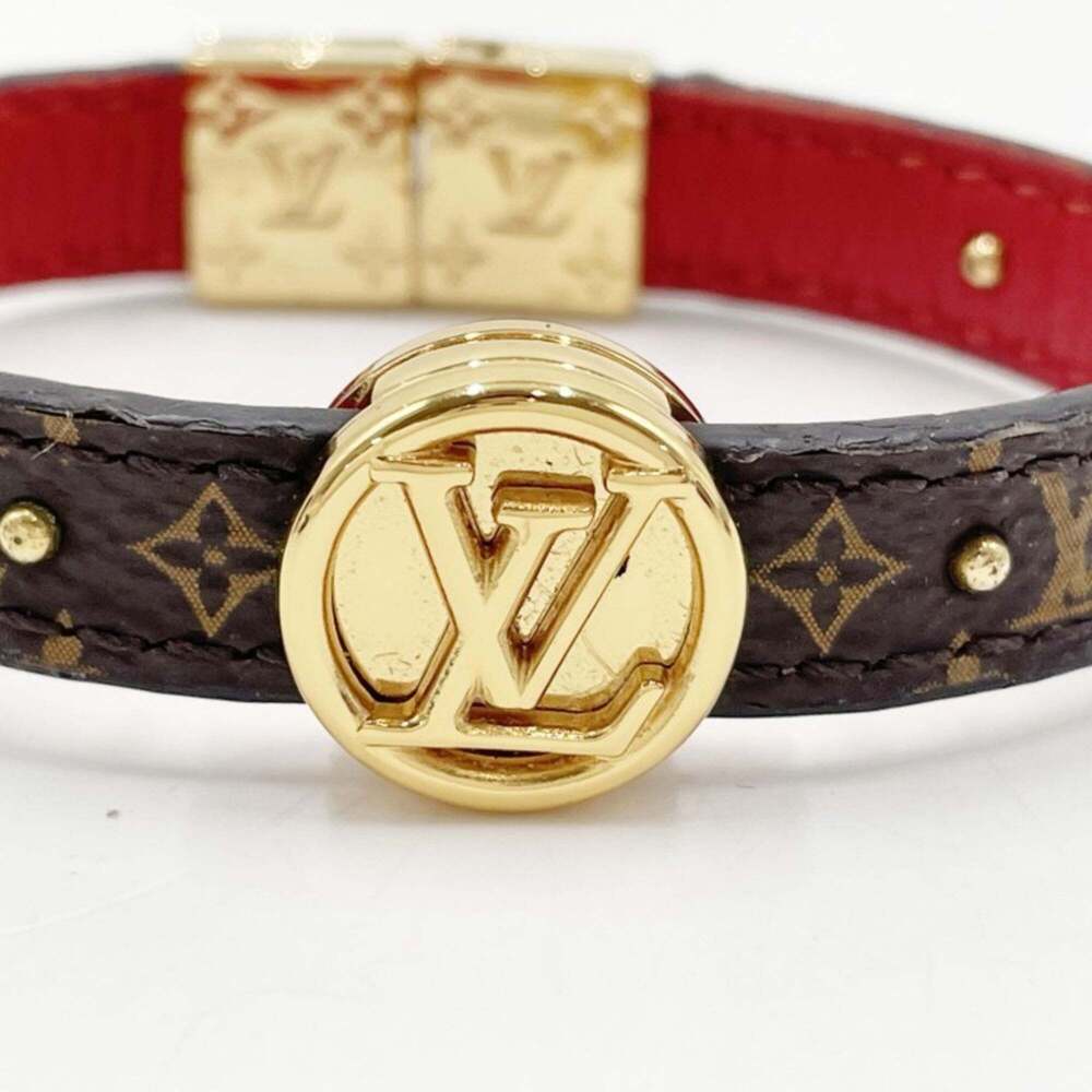 LOUIS VUITTON Brown Monogram Leather Charm Bracelet - Picture 2 of 5